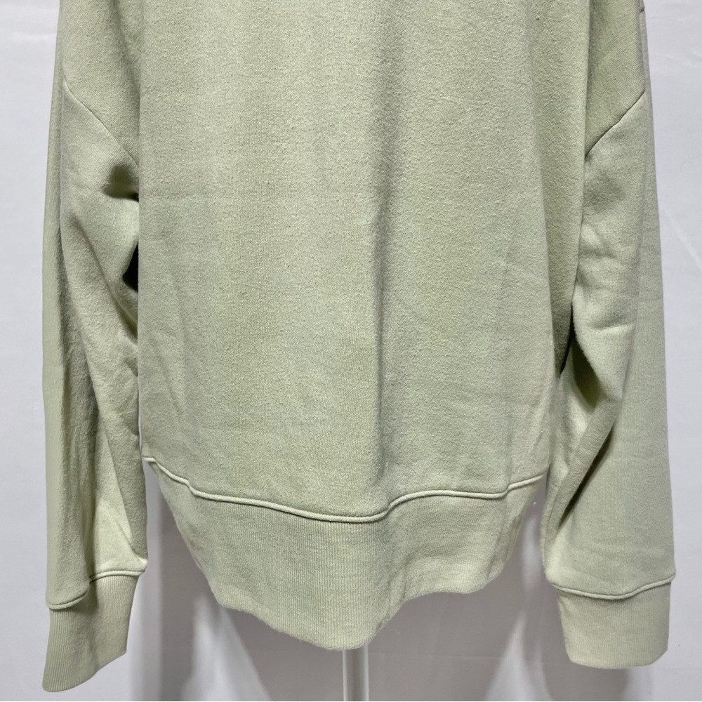 Knox Rose Ruched Side Long Sleeve Mock Neck Sweatshirt Light Green Size XXL - Picture 12 of 15